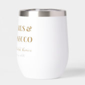 Elegantes Gold Perlen und Prosecco Brautparty (Rückseite)