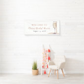 Elegantes Gold Perlen und Prosecco Brautparty Banner (Insitu)