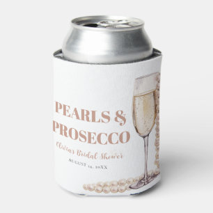 Elegantes Gold Perlen und Prosecco Brautparty Dosenkühler