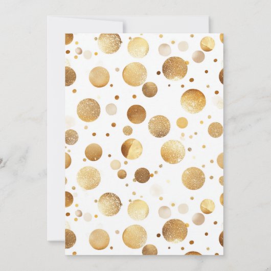 Elegantes Gold Perlen und Prosecco Brautparty Einladung (Rückseite)