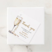 Elegantes Gold Perlen und Prosecco Brautparty Geschenkanhänger (Beispiel)