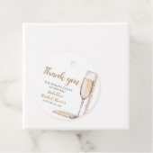 Elegantes Gold Perlen und Prosecco Brautparty Geschenkanhänger (Beispiel)