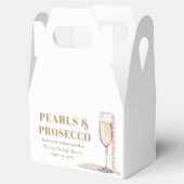 Elegantes Gold Perlen und Prosecco Brautparty Geschenkschachtel (Geöffnet)