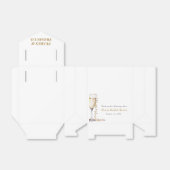 Elegantes Gold Perlen und Prosecco Brautparty Geschenkschachtel (Ungefaltet)