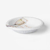 Elegantes Gold Perlen und Prosecco Brautparty Pappteller (Gewinkelt)