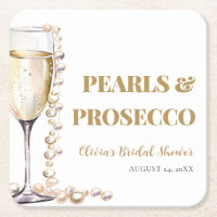 Elegantes Gold Perlen und Prosecco Brautparty