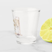 Elegantes Gold Perlen und Prosecco Brautparty Schnapsglas (Rechts)