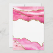 Elegantes Gold Pink 50. Geburtstag Einladung (Rückseite)