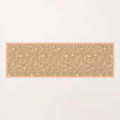 Elegantes Gold Pink Foliage Blätter Muster Zen Yog Yogamatte (Rückseite (Horizontal))