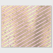 Elegantes Gold Pink Weihnachten Snowflake Muster Geschenkpapier (Flach)