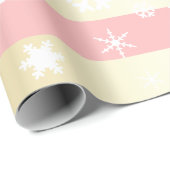 Elegantes Gold & Pink Weihnachtsgeschenk-Muster Geschenkpapier (Rolleneckpunkt)