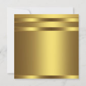 Elegantes Gold Poinsettia Schwarzes Gold Weihnacht Einladung (Rückseite)