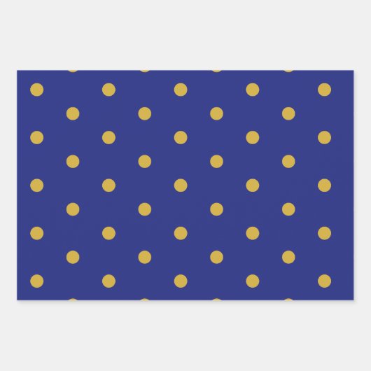 Elegantes Gold Polka Dot Geschenkpapier (Vorderseite 2)