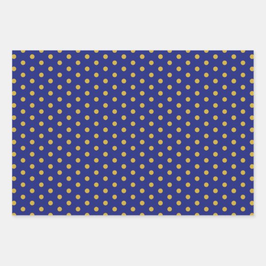 Elegantes Gold Polka Dot Geschenkpapier (Vorderseite)