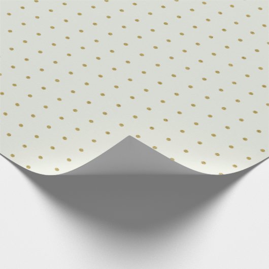 Elegantes Gold Polka Dots Wrapping Paper Geschenkpapier (Ecke)
