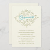 Elegantes Gold Quinceanera Party Einladung (Vorne/Hinten)