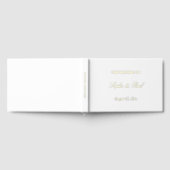 Elegantes Gold Real Foil White Wedding Gästebuch (Voll)
