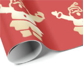 Elegantes Gold & Red Weihnachtsgeschenk Geschenkpapier (Rolleneckpunkt)