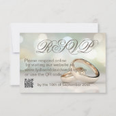 Elegantes Gold Rings Foto Wedding RSVP (Vorderseite)
