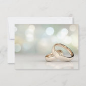 Elegantes Gold Rings Foto Wedding RSVP Karte (Rückseite)