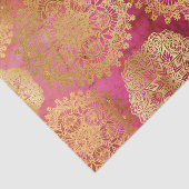 Elegantes Gold Rosa Mandala Muster Seidenpapier (Ausschnitt)