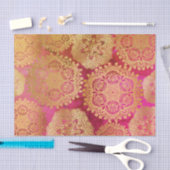 Elegantes Gold Rosa Mandala Muster Seidenpapier (Handwerk)