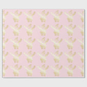 Elegantes Gold & Rosa Weihnachtsgeschenk Geschenkpapier (Flach)