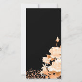 Elegantes Gold Rose Black Wedding Programm (Rückseite)