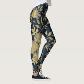 Elegantes Gold-Rose Blumendesign Leggings (Rechts)
