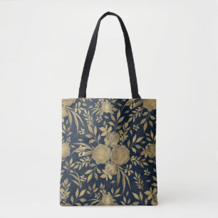 Elegantes Gold-Rose Blumendesign Tasche