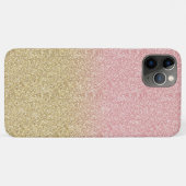 Elegantes Gold & Rose Gold Glitzer Glitzern Case-Mate iPhone Hülle (Rückseite (Horizontal))