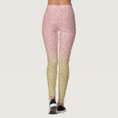 Elegantes Gold & Rose Gold Glitzer Glitzern Leggings (Rückseite)