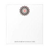 Elegantes Gold Rosette Monogram Personalisiert Not Notizblock (Vorderseite)