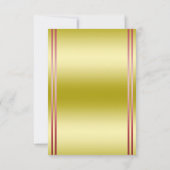 Elegantes Gold & Rot, Hochzeiten RSVP Karte (Rückseite)