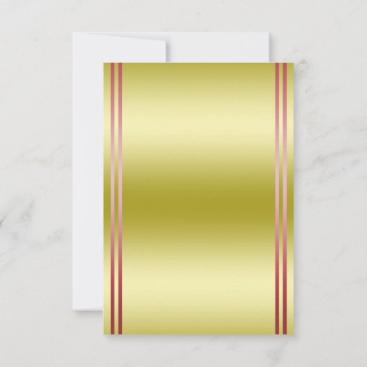 Elegantes Gold & Rot, Hochzeiten Save The Date (Rückseite)