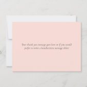 Elegantes Gold Roush Pink Grünfoliage Dankeskarte (Rückseite)