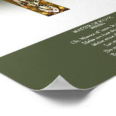 Elegantes Gold & Ruby Cross Poster (Ecke)