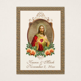 Elegantes Gold Sacred Heart Jesus Wedding Holy Car