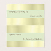 Elegantes Gold Satin Minimalistisch Beruflich auss Visitenkarten (Außenseite Aufgefaltet)