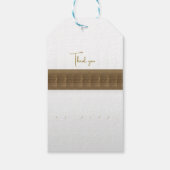 Elegantes Gold-Schleife-Dankeschön-Tag Geschenkanhänger (Rückseite)