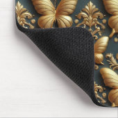 Elegantes Gold-Schmetterlinge-Muster Mousepad (Ecke)