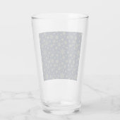 Elegantes Gold-Schneeflocken-Wintermuster Glas (Rückseite)