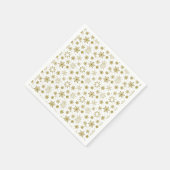 Elegantes Gold-Schneeflockenmuster Serviette (Ecke)