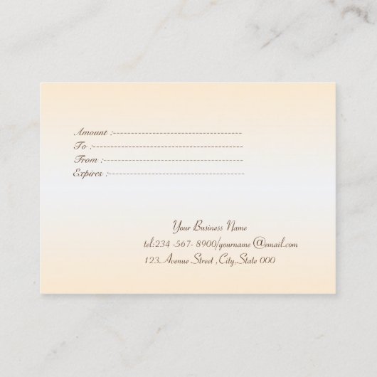 Elegantes Gold, Schwarz, Diamanten Rabattkarte (Rückseite)