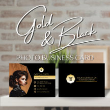 Elegantes Gold & Schwarz, Eigenes Foto hinzufügen 