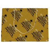 Elegantes Gold Schwarz Frohe Weihnachten Ein gutes Große Geschenktüte (Vorderseite)