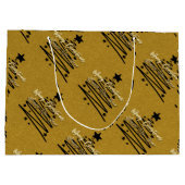 Elegantes Gold Schwarz Frohe Weihnachten Ein gutes Große Geschenktüte (Rückseite)