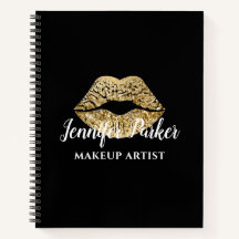 Elegantes Gold-Schwarz-Makeup-Artist-Unternehmen
