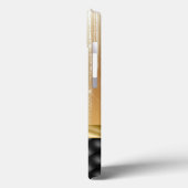 Elegantes Gold Schwarz mit Individuelle Name Case-Mate iPhone Hülle (Rückseite / Links)