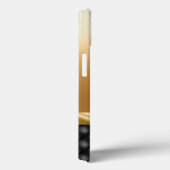 Elegantes Gold Schwarz mit Individuelle Name Case-Mate iPhone Hülle (Rückseite / Rechts)